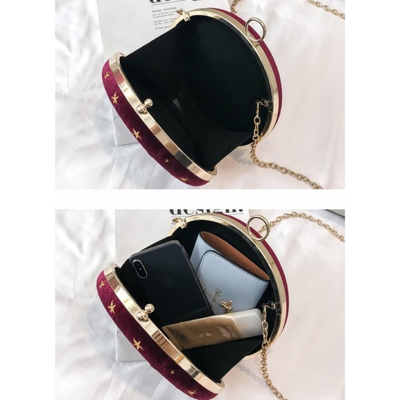 ‼️Velvet Little Dipper Embroidered Circular Purse - Picture 5 of 8